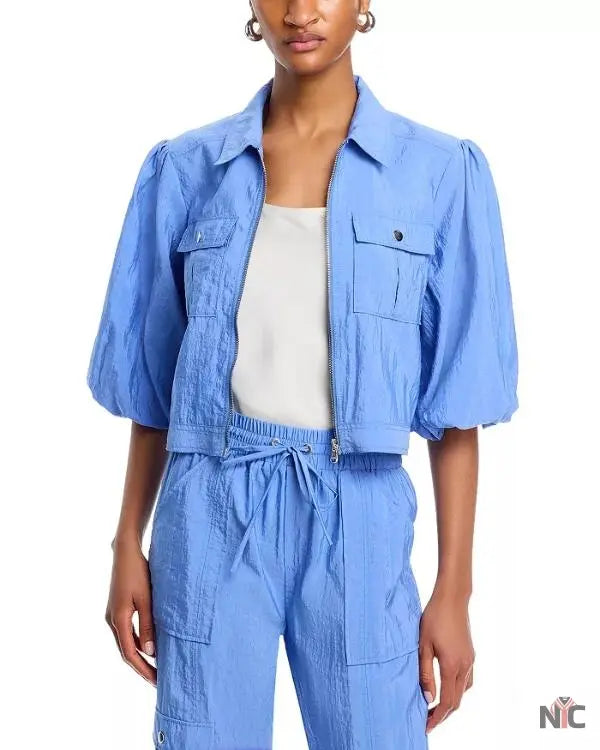 The View 2025 Joy Behar Blue Puff Sleeve Jacket Clanton Jacket