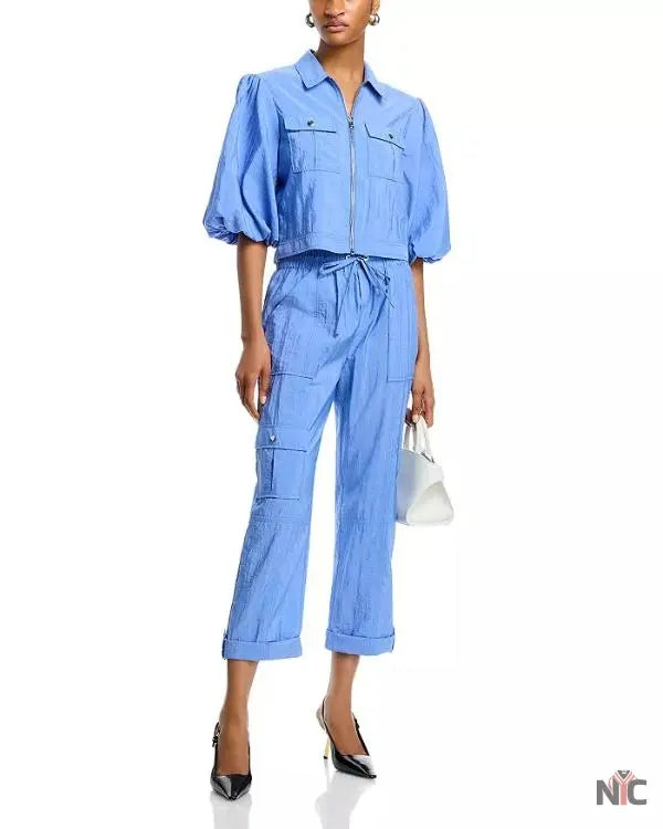 The View 2025 Joy Behar Blue Puff Sleeve Jacket Clanton Jacket