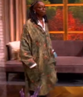 The View 2025 Whoopi Goldberg Green Floral Long Shirt Jacket USA Jackets