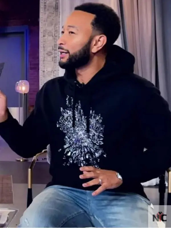 The Voice S27 John Legend Black Hoodie Clanton Jacket