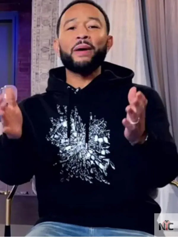 The Voice S27 John Legend Black Hoodie Clanton Jacket