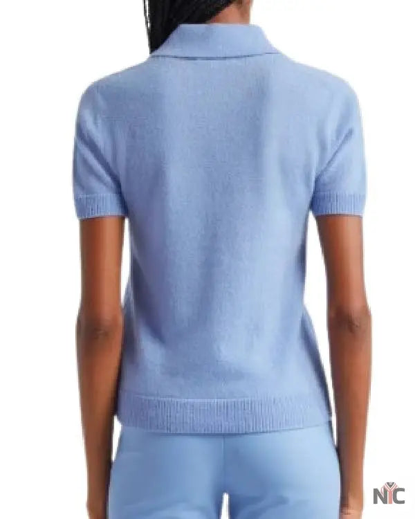 The Waterfront S01 Mae Buckley Blue Polo Top Clanton Jacket