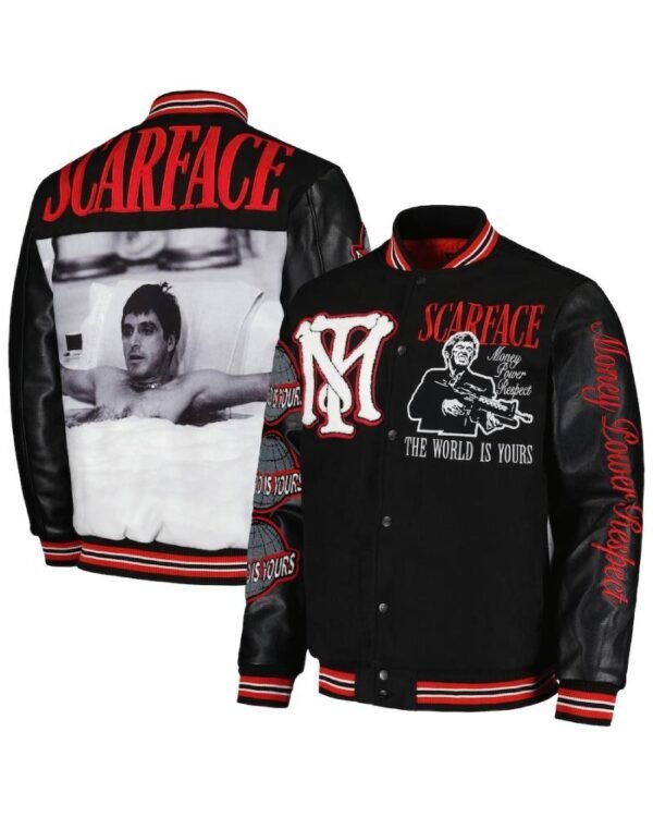 The World is Yours Scarface Varsity Jacket Clanton Jacket