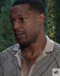 The Young And The Restless Jermaine Rivers Grey Printed Shirt Clanton Jacket