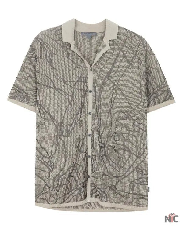 The Young And The Restless Jermaine Rivers Grey Printed Shirt Clanton Jacket