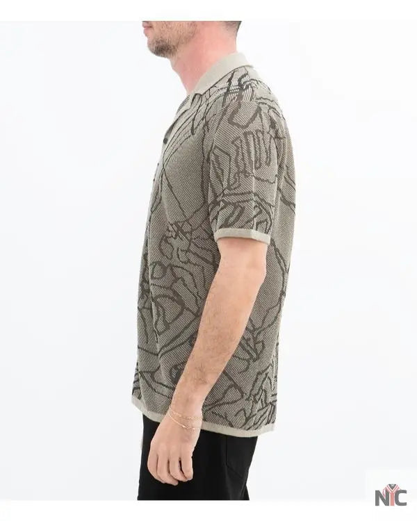 The Young And The Restless Jermaine Rivers Grey Printed Shirt Clanton Jacket