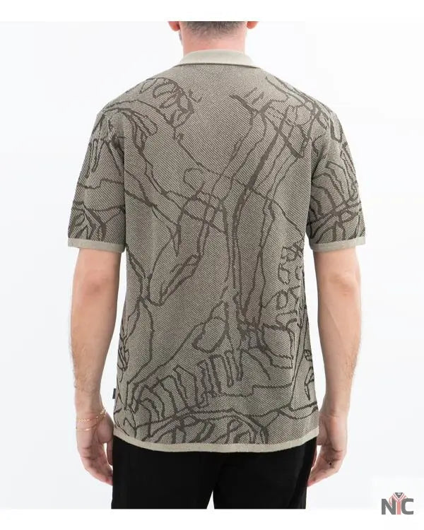 The Young And The Restless Jermaine Rivers Grey Printed Shirt Clanton Jacket