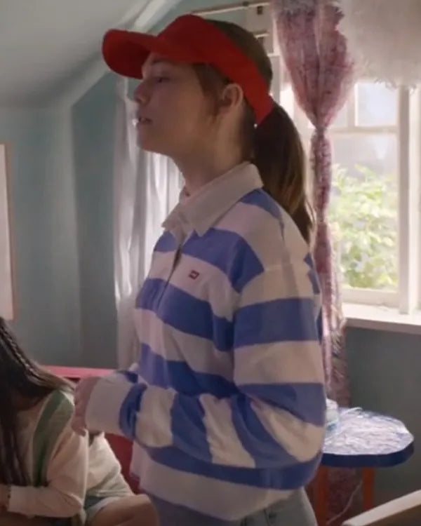 The Baby-Sitters Club Kristy Thomas Blue Stripe Rugby T-Shirt