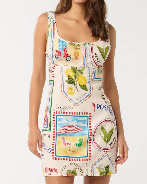 The Bold and the Beautiful Laneya Grace Printed Mini Dress Clanton Jacket