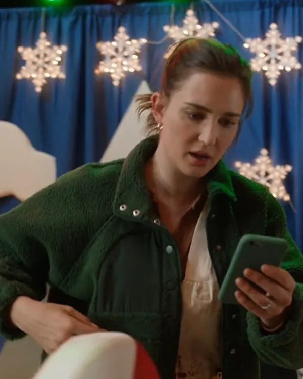 The Christmas Baby Katherine Barrell Green Fleece Jacket