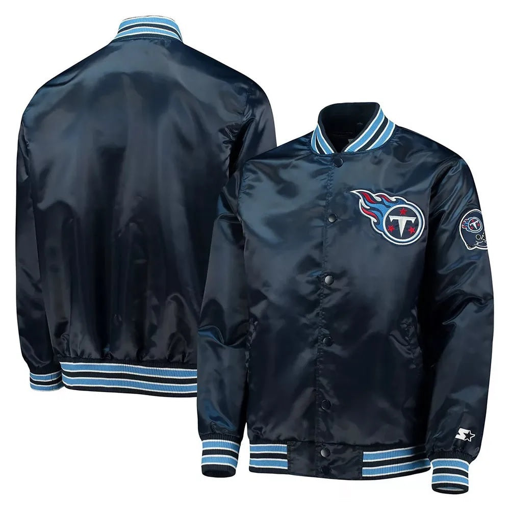 The Diamond Tennessee Titans Satin Navy Jacket