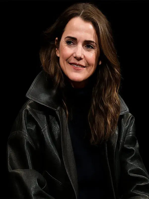 The Diplomat S03 Keri Russell Black Leather Jacket
