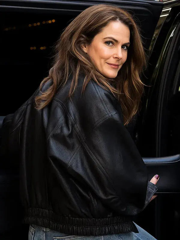 The Diplomat S03 Keri Russell Black Leather Jacket