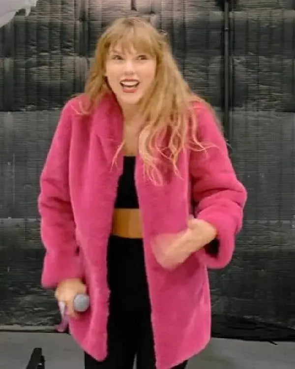 The End of an Era Taylor Swift Pink Fur Jacket