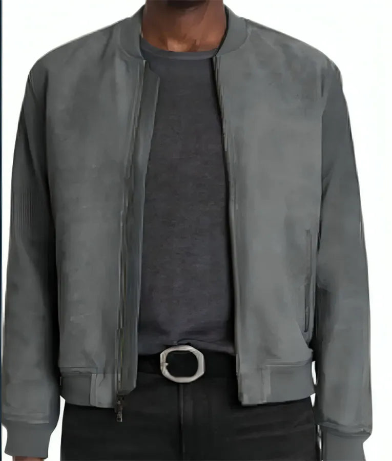 The Equalizer S05 Tory Kittles Suede Zip Bomber Jacket