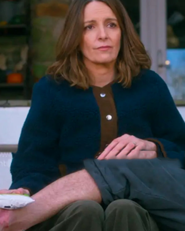 The Four Seasons S02 Tina Fey Blue Sherpa Jacket WorthVee