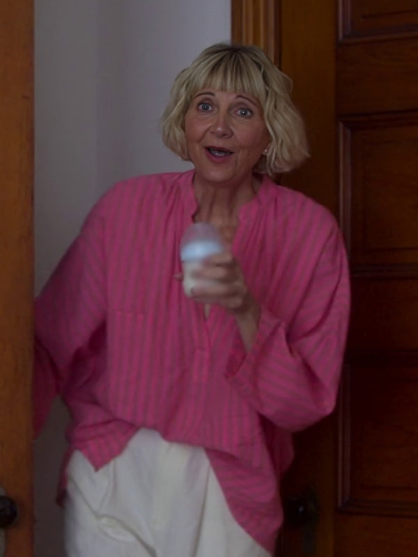 The Four Seasons S2 Kerri Kenney Pink Striped Shirt WorthVee