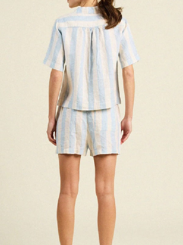 The Four Seasons S2 Tina Fey Blue Striped Pajamas WorthVee