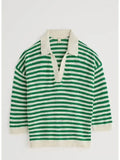 The Four Seasons S2 Tina Fey Green Striped Polo Sweater
