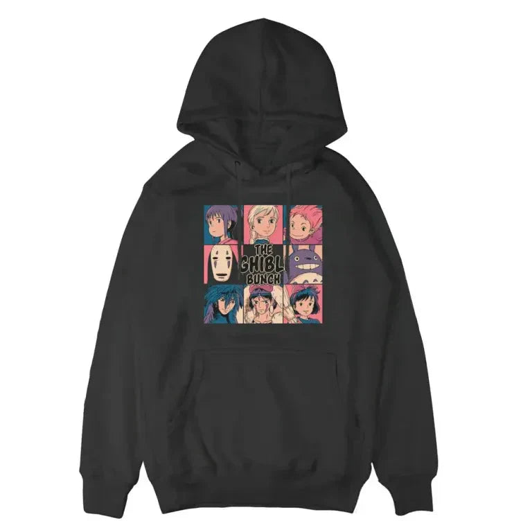 The Ghibli Bunch Black Hoodie Clanton Jacket