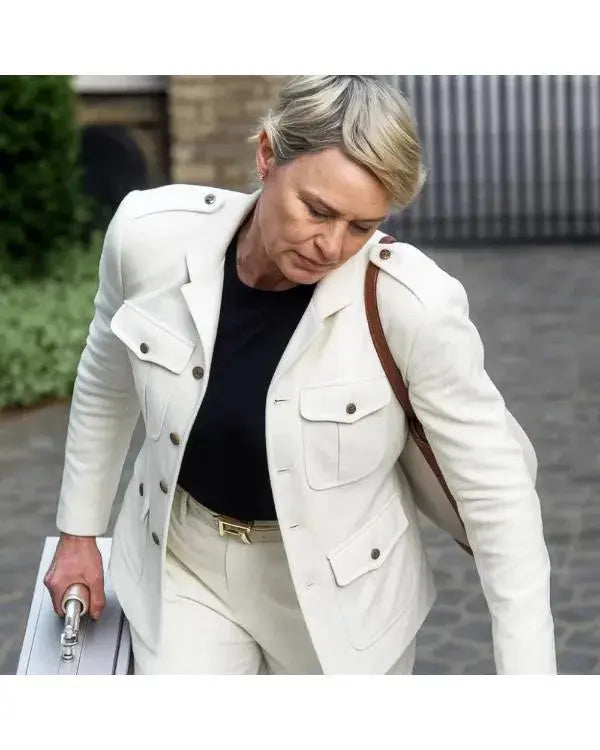 The Girlfriend 2025 Robin Wright White Jacket