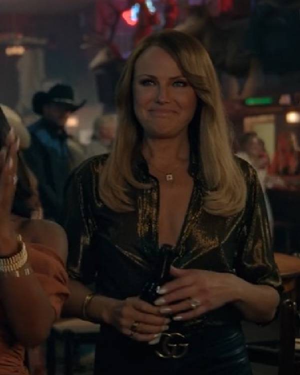 The Hunting Wives Malin Akerman Silk Blouse Clanton Jacket