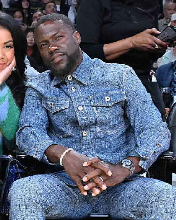The LA Lakers Game Kevin Hart Denim Shirt