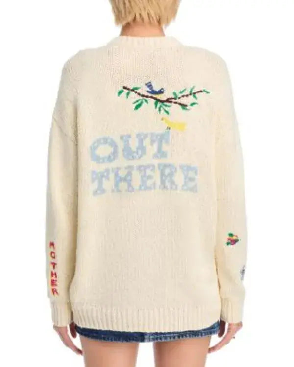 The Long Drop Intarsia Knitted Cardigan