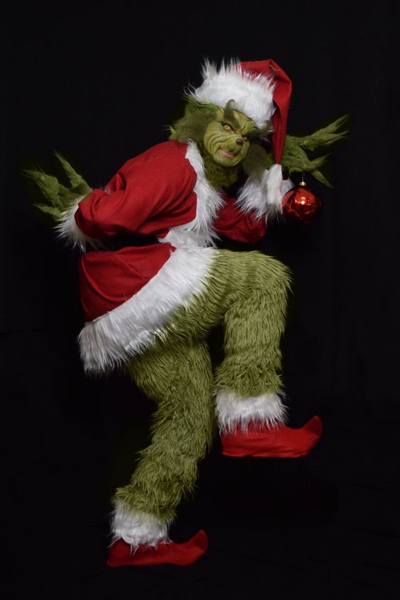 The Mean One Grinch Christmas Costume Coat With Free Cap Clanton Jacket