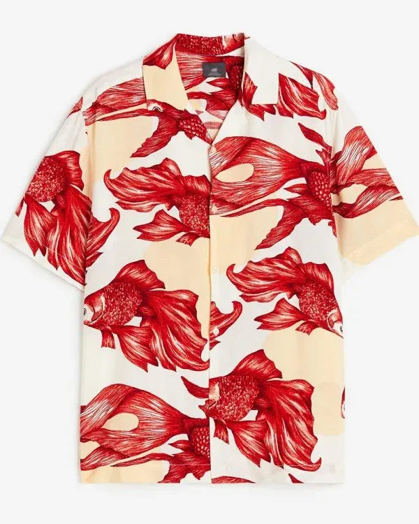 The Mole S02 Tony Castellanos Fish Print Shirt
