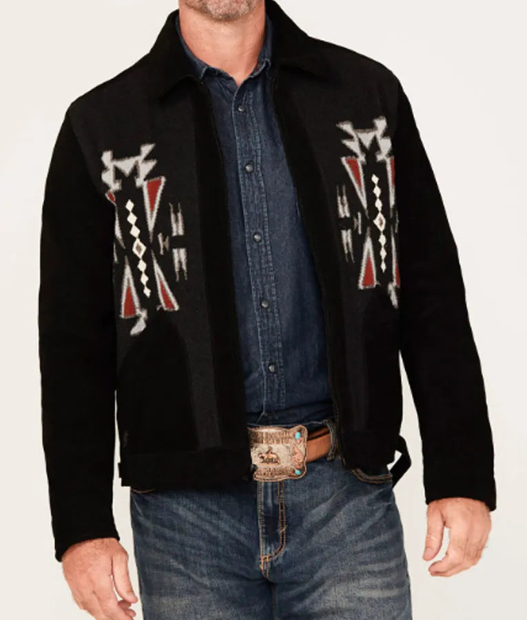 The Morning Show CA Black Suede Zip Jacket