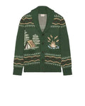 The Neighborhood S08 Max Greenfield Green Printed Cardigan