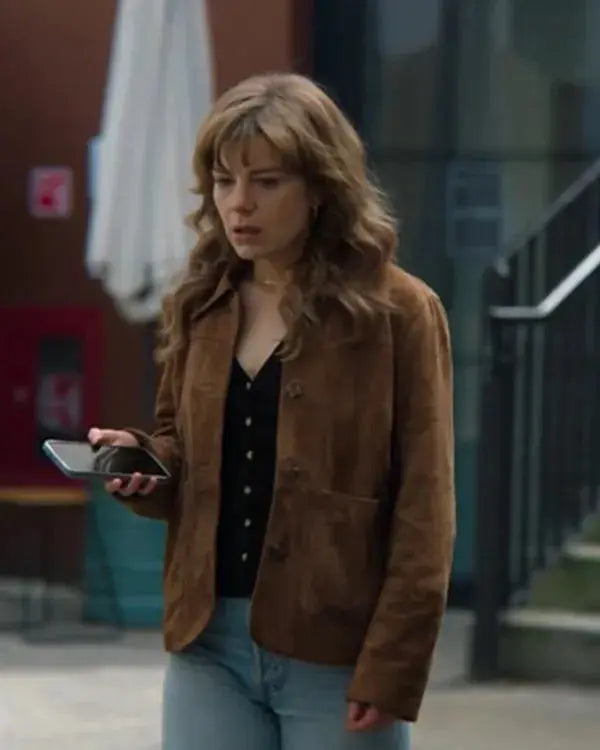 The Revenge Club S01 Emily Hunter Brown Suede Jacket