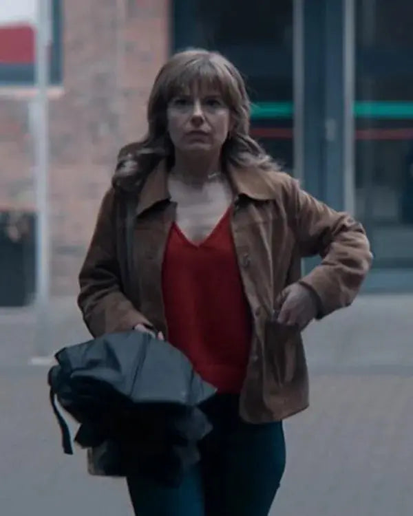 The Revenge Club S01 Emily Hunter Brown Suede Jacket