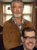 The Thursday Murder Club Pierce Brosnan Suede Leather Jacket Clanton Jacket