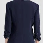 The Today Show 2025 Christine Romans Contrast Stitch Blazer