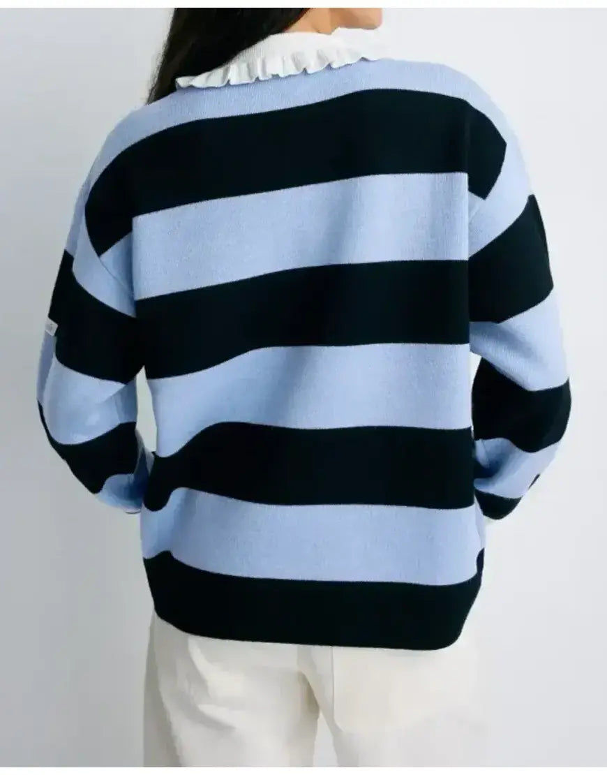 The Today Show 2025 Jenna Bush Hager Stripe Rugby Shirt