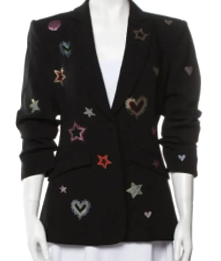 The Today Show Katie Lee Biegel Black Embellished Blazer