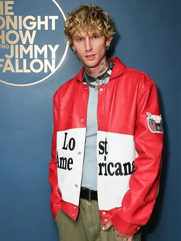 The Tonight Show 2025 MGK Lost Americana Leather Jacket