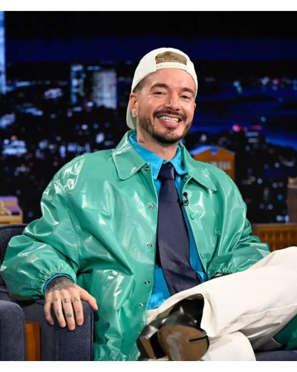 The Tonight Show Starring Jimmy Fallon J Balvin Turquoise Jacket Clanton Jacket
