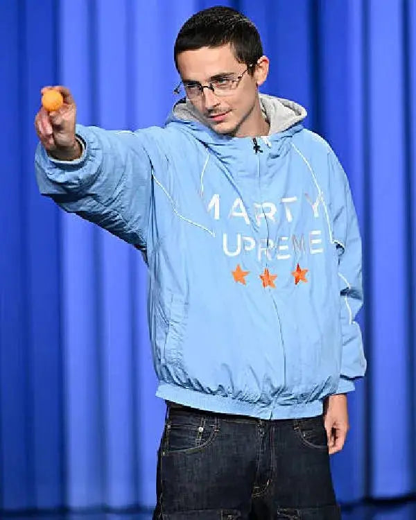 The Tonight Show Starring Jimmy Fallon Timothée Chalamet Blue Hoodie