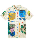 The Valley Persian Style S01 Sky Asakari Soleil Printed Shirt
