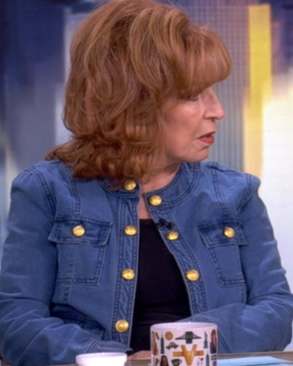 The View 2025 Joy Behar Collarless Denim Jacket Clanton Jacket