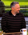 The View Nate Bargatze Striped Polo Shirt WorthVee