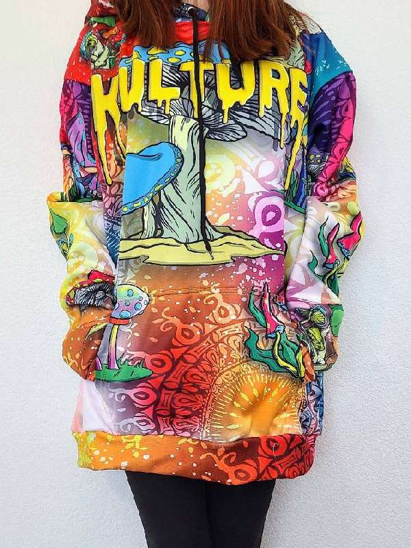 The View Tommy Chong Multicolor Mushroom Hoodie Clanton Jacket