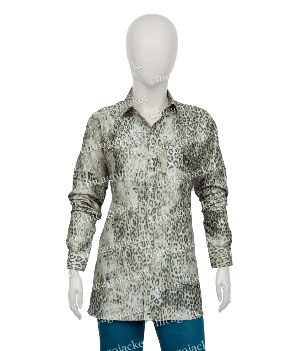 The View Whoopi Goldberg Leopard Print Distressed Shirt