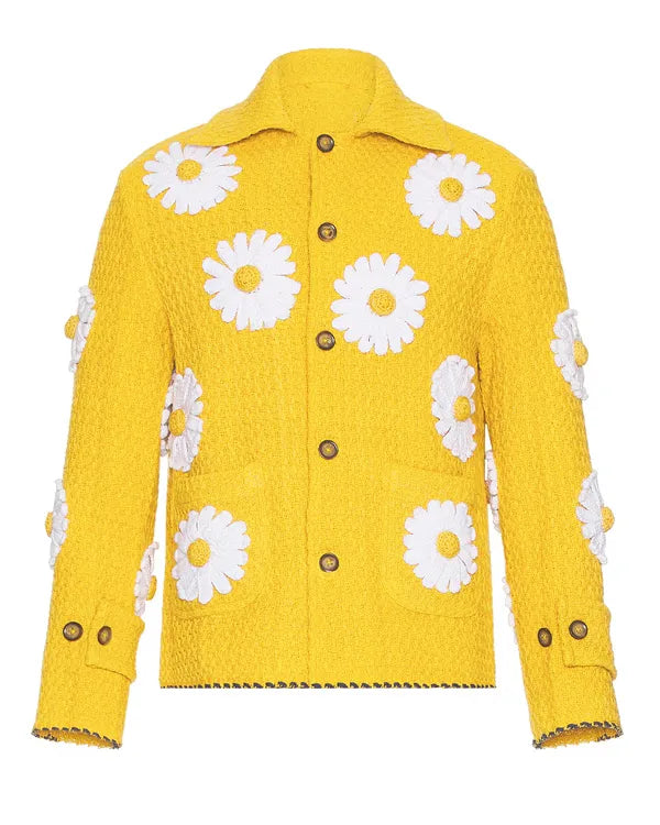The Voice S27 John Legend Yellow Daisy Applique Jacket