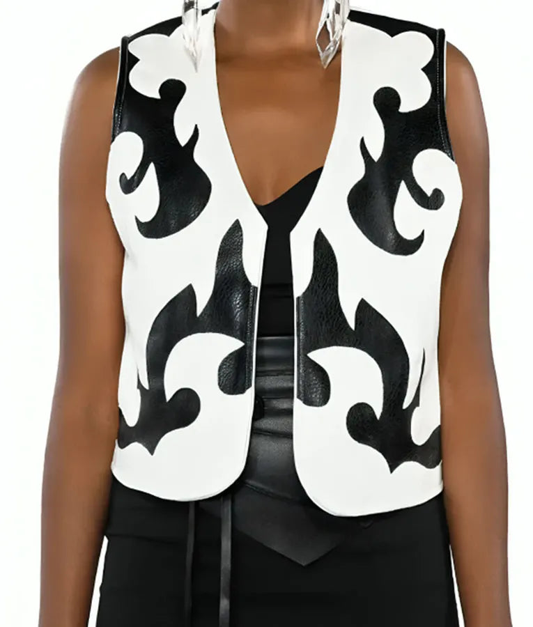 The Voice S27 Tatum Scott Flame Leather Vest
