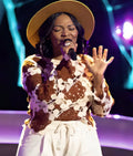 The Voice S27 Tinika Wyatt Crochet Top