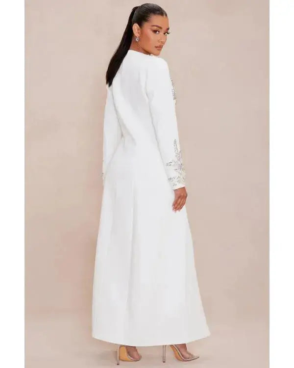 The Voice S28 Jazz McKenzie White Embellished Coat